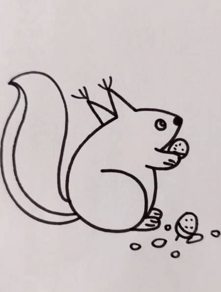 用数字267画小松鼠,很简单吧-度小视