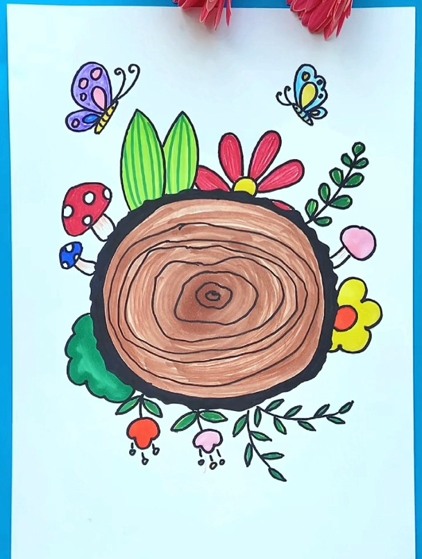 适合幼儿园和小学生的春天的年轮