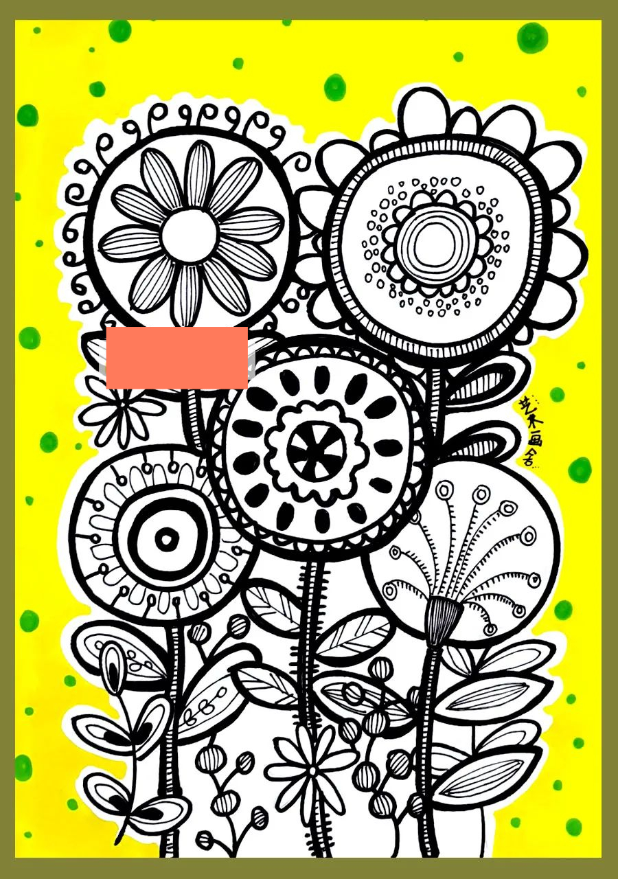 儿童画教程|线描画——春回大地,春暖花开!