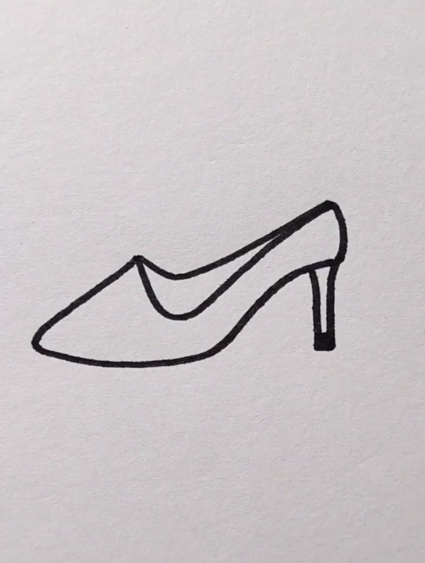 十秒画高跟鞋简笔画 简笔画
