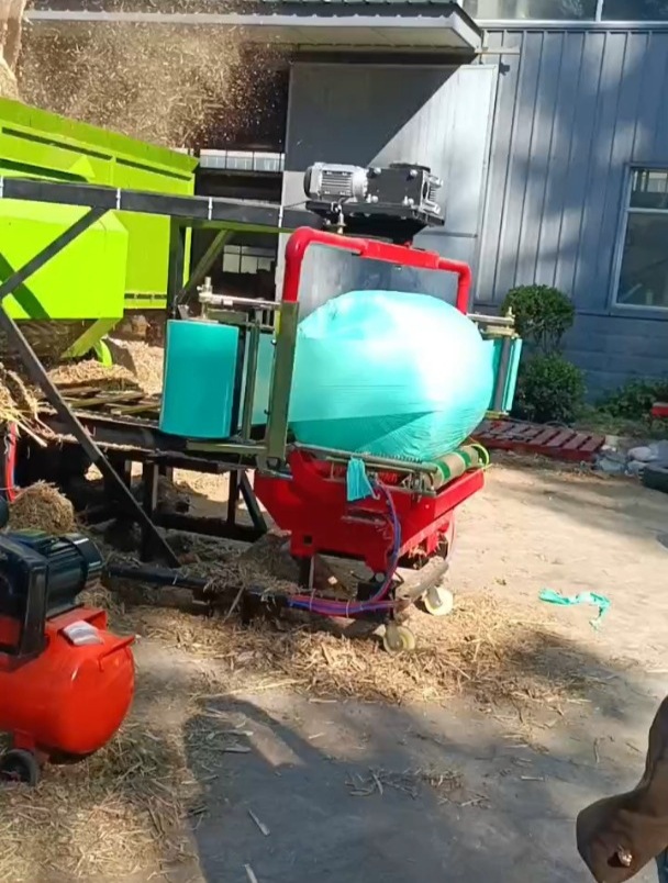 70全自动打捆包膜机 打捆包膜一体机 秸秆牧草甘蔗尾裹包机-度小视