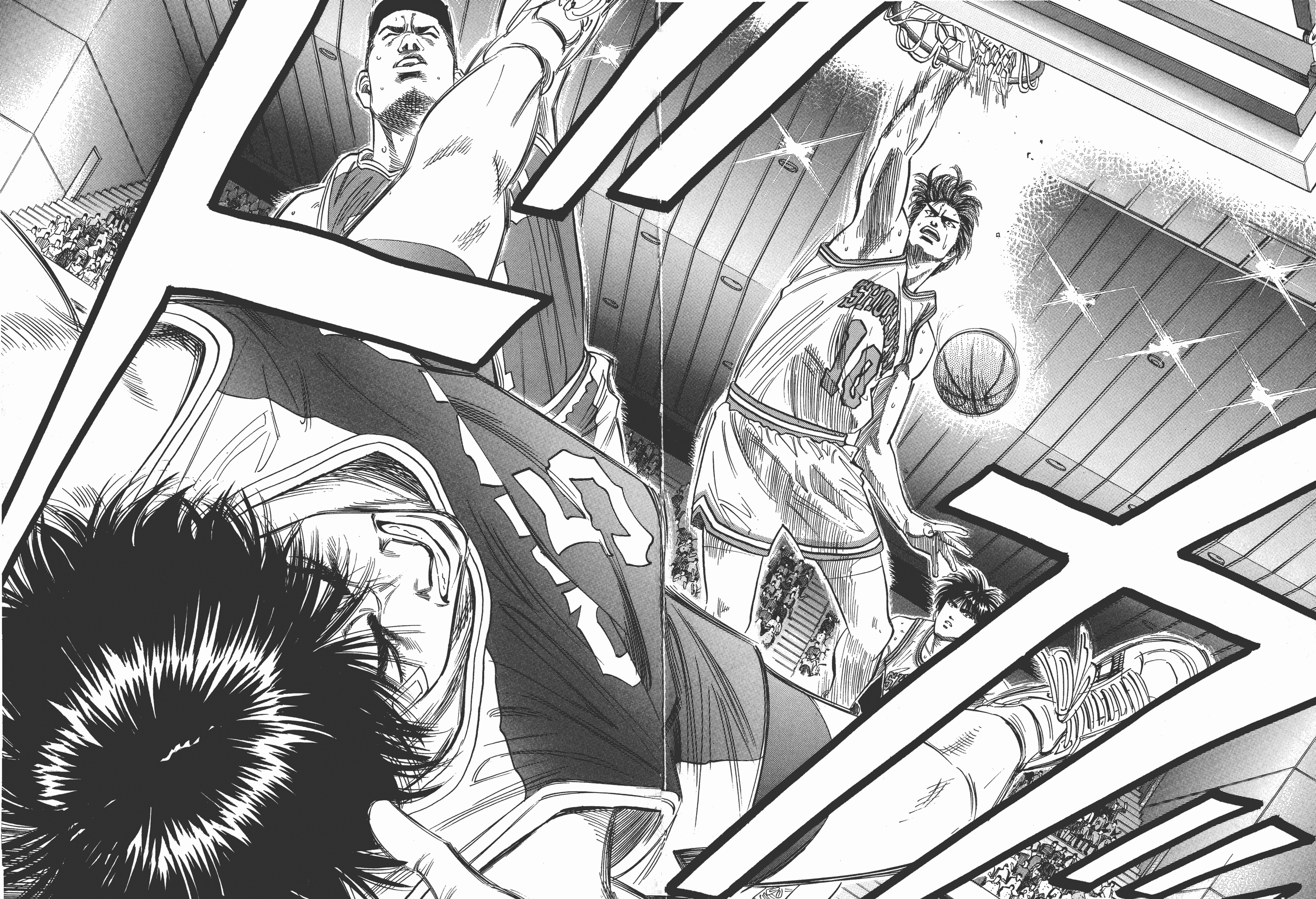 《灌篮高手》:樱木花道震撼灌篮瞬间,天才成长道路上的见证