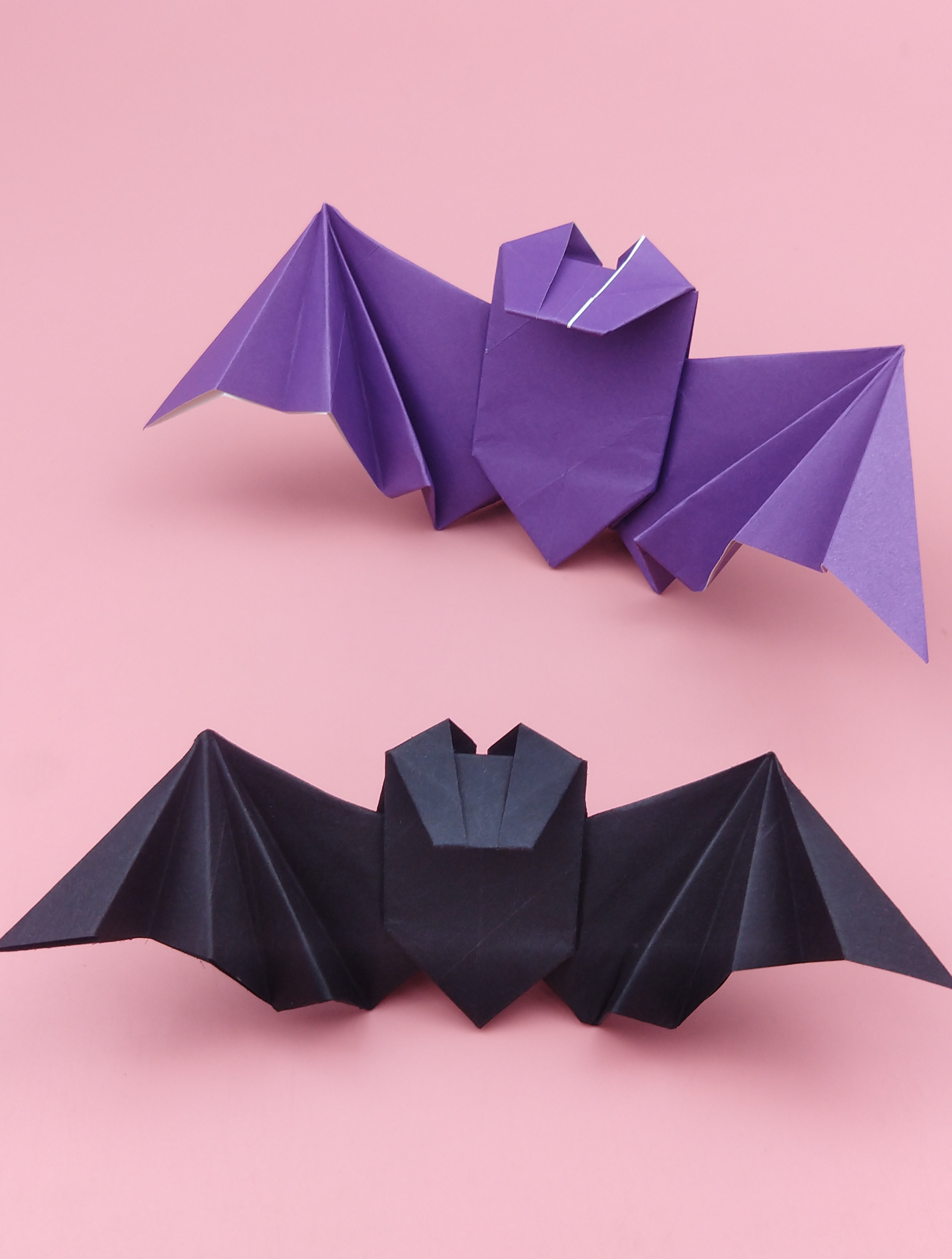 万圣节手工折纸蝙蝠