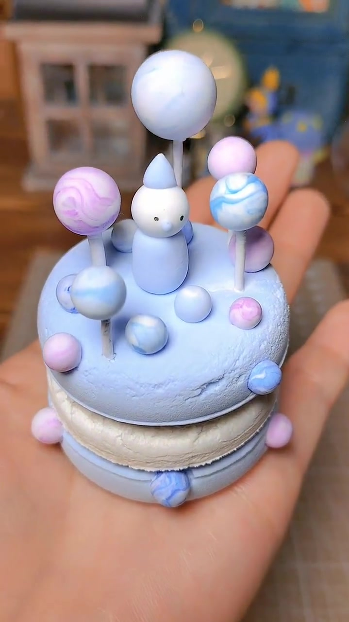 手工制作,粘土蛋糕粘土摆件教程-度小视