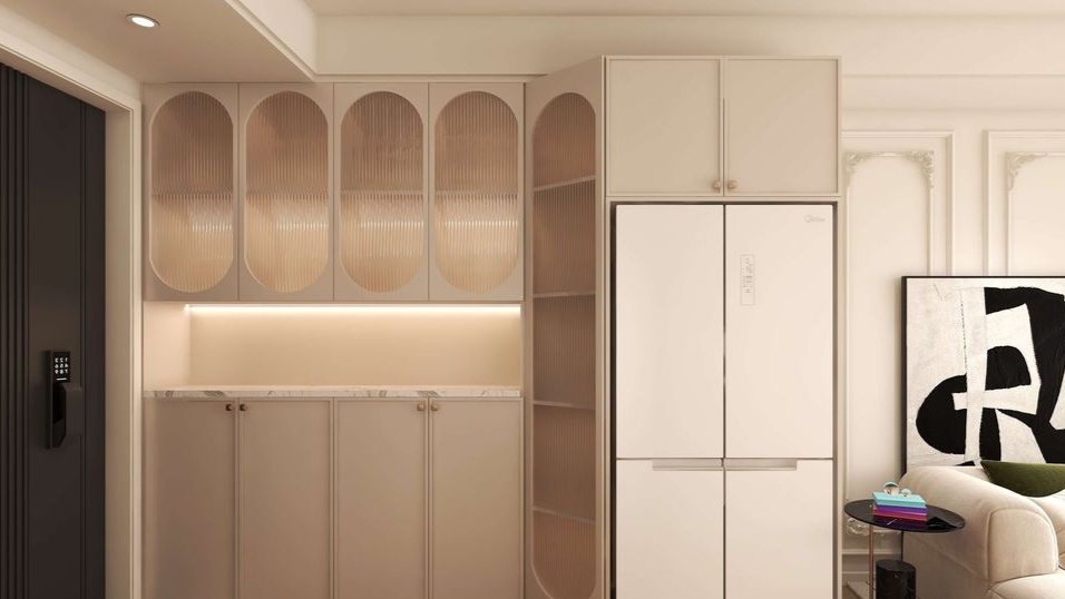 钦州星悦湾112㎡法式奶油风装修设计,温柔到骨子里