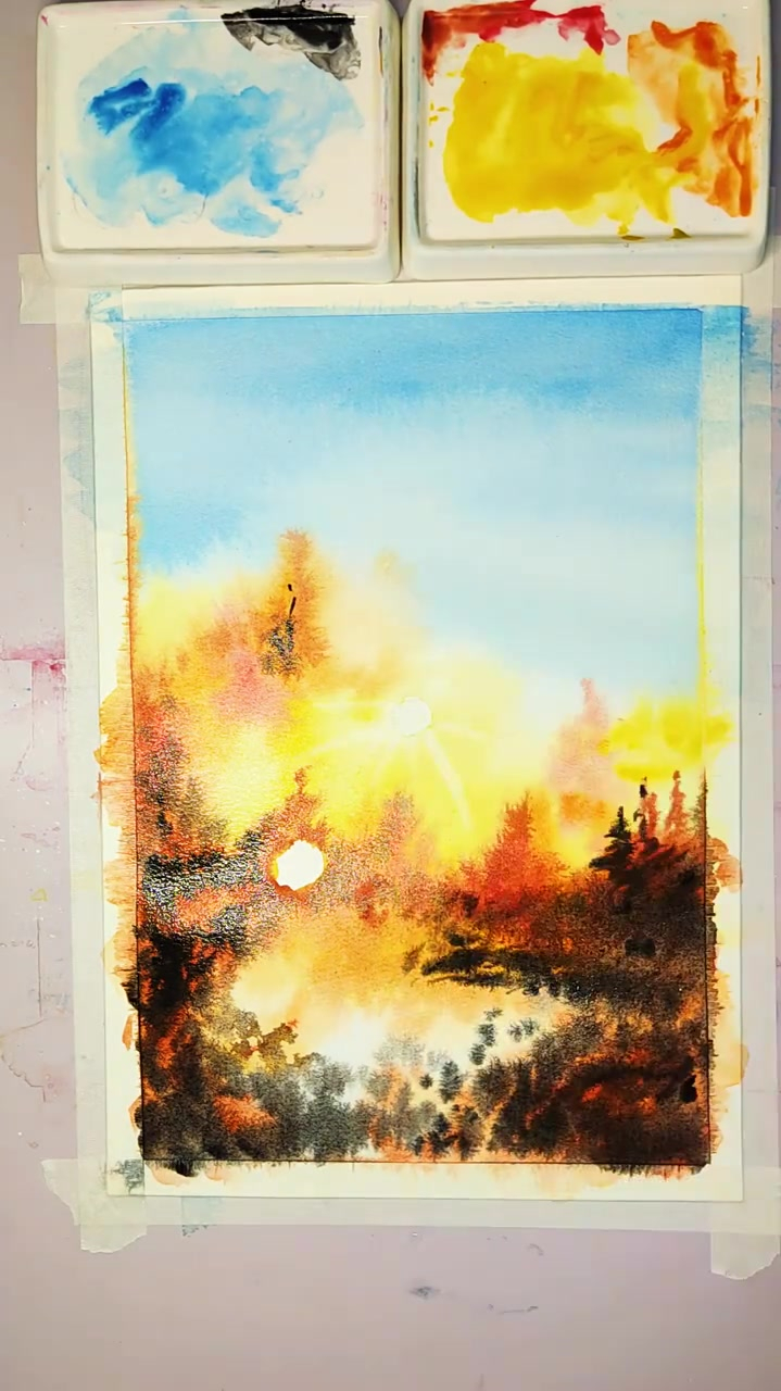 水彩教程全过程干湿画法结合