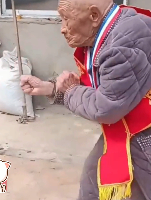 98岁抗战老兵军体拳打得有招有势,刻在骨子里的记忆-度小视