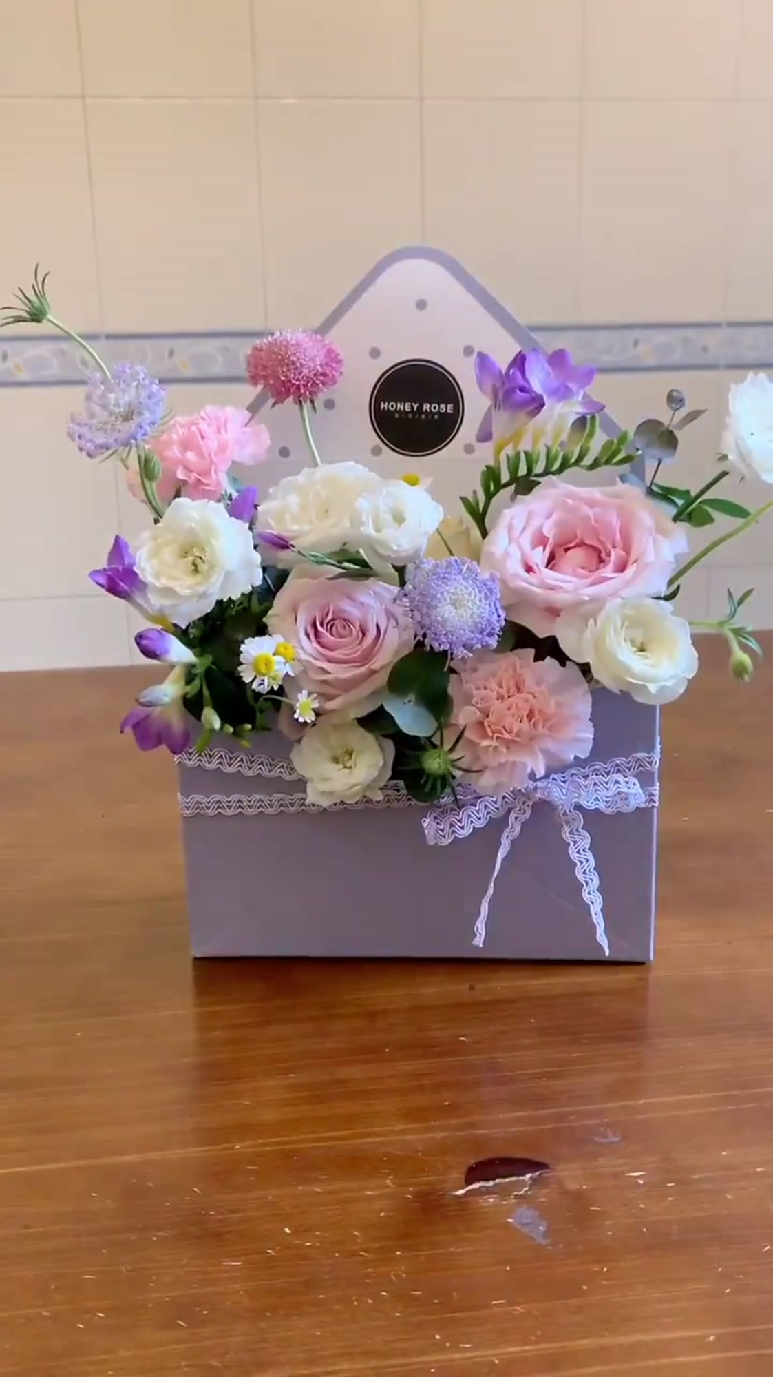 信封花盒插花教程来啦