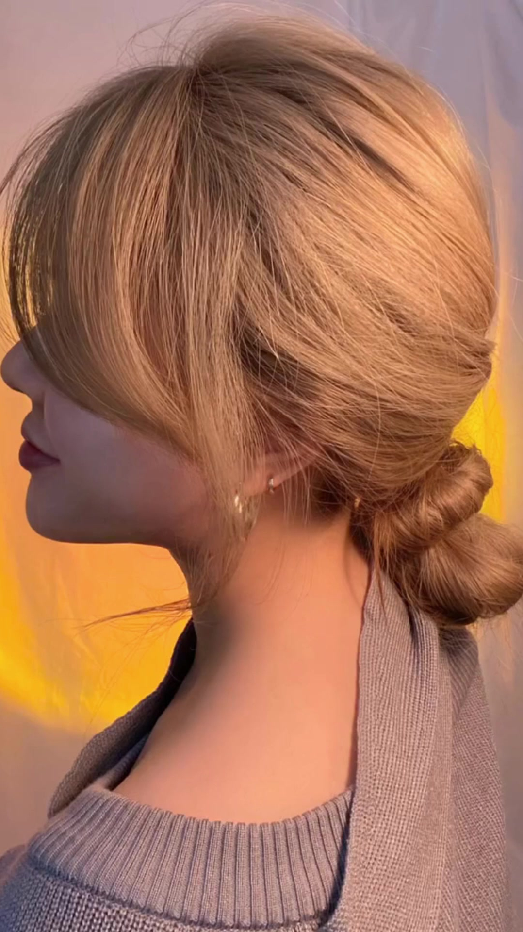 韩式低马尾&法式低丸子超简单秋冬发型教程