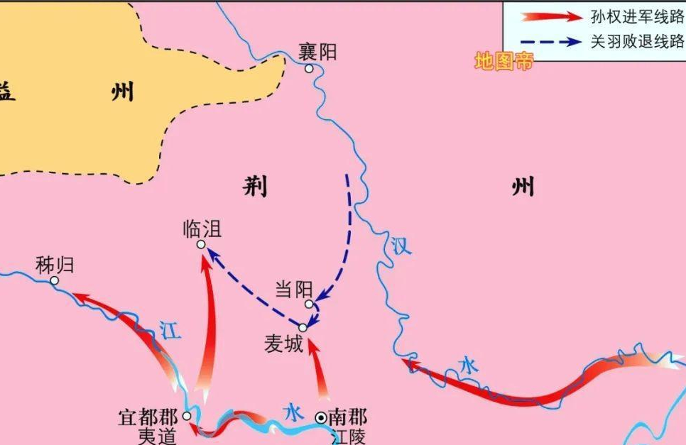 败走麦城地图图片