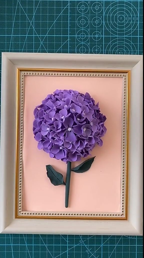 粘土绣球花,大概是捏花里最简单的一种了吧-度小视