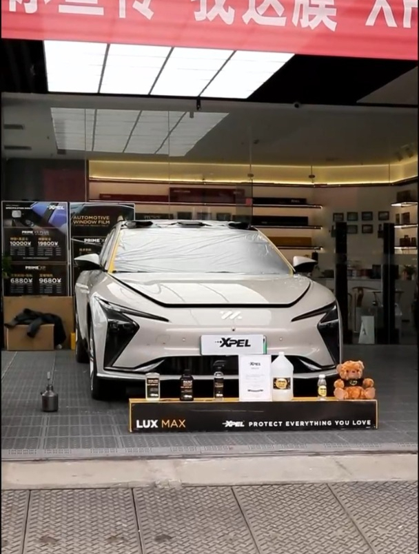 xpel西安汽车贴膜智己l7装贴漆面保护膜案例-度小视