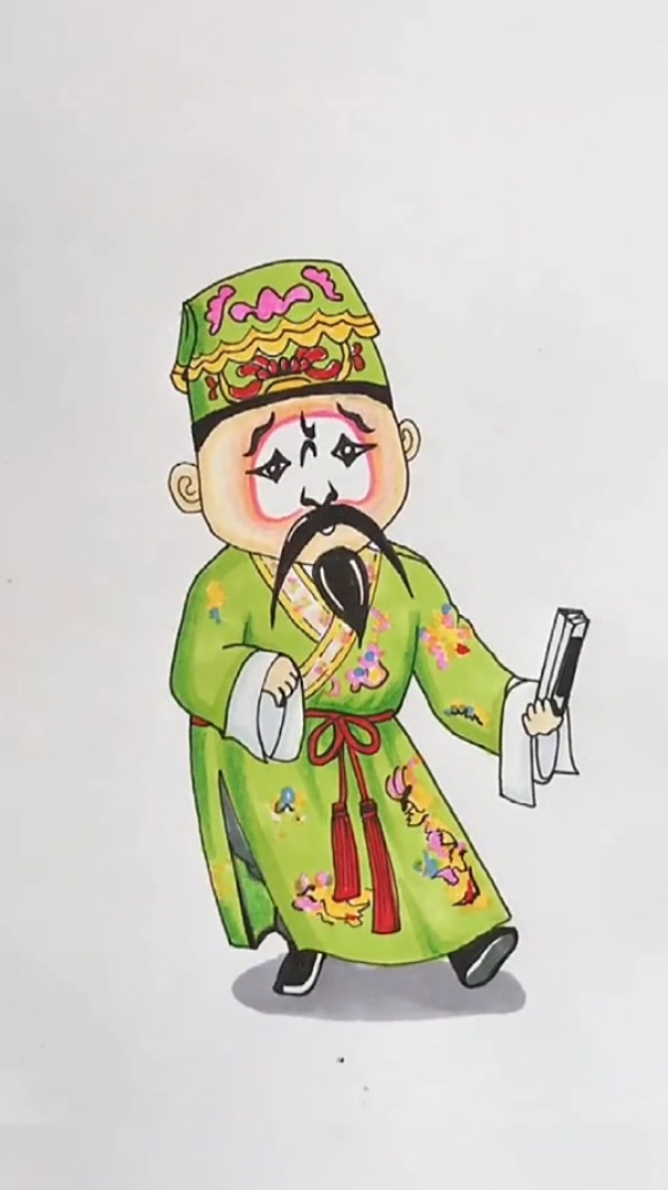 用简笔画带你走进戏曲的世界,领略不一样的国粹——丑篇-度小视