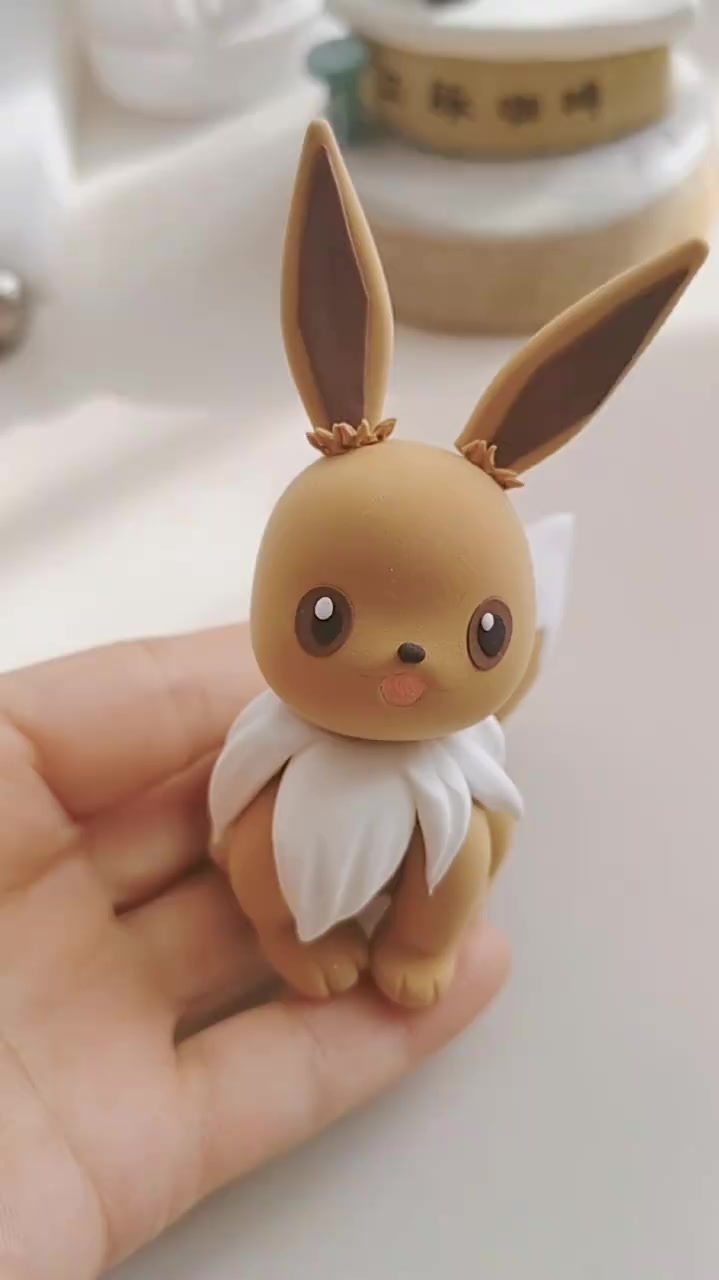 粘土教程伊布精灵宝可梦粘土教程