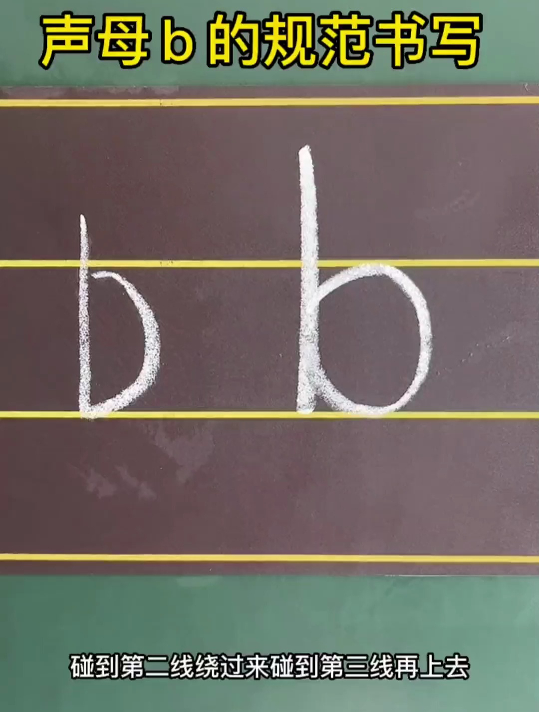 声母b的规范书写,汉语拼音教学