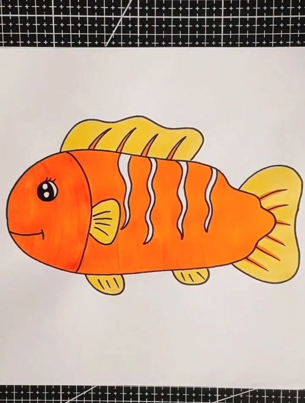 用手掌画小鱼,看完一遍就学会了!