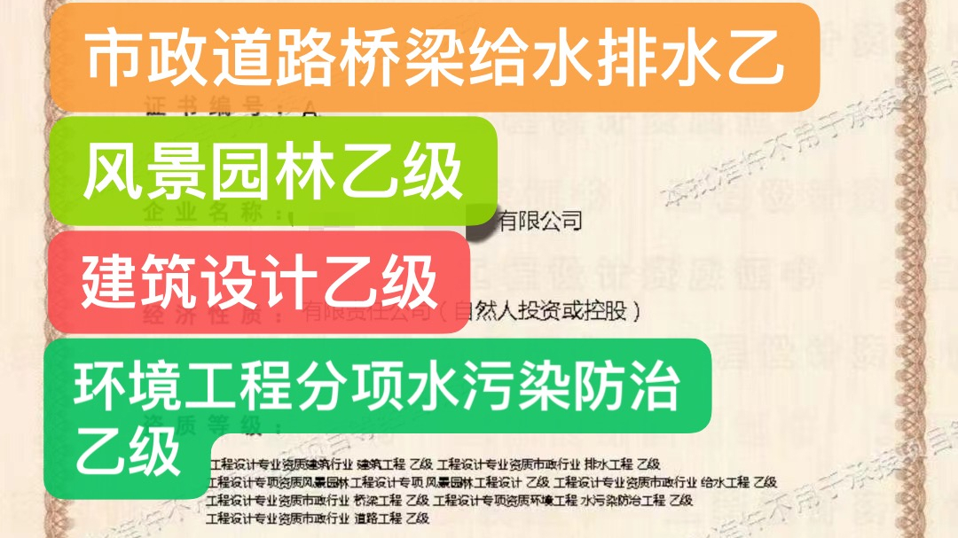 市政设计乙级资质的承包范围有哪些?「给水 排水」