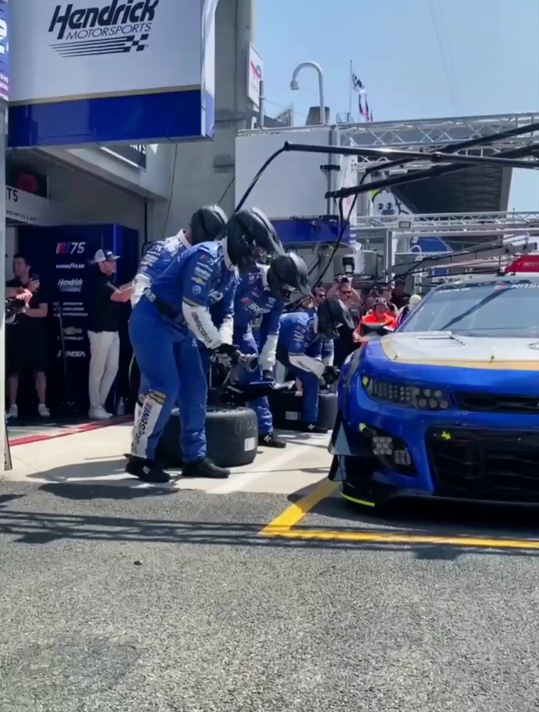 雪佛兰科迈罗garage56纳斯卡赛车,唯一使用手动千斤顶的队伍