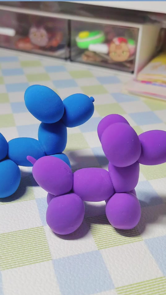 超轻粘土,简单出片的气球狗,新手友好,搓一搓捏一捏-度小视