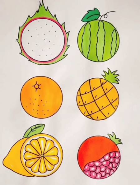 球体水果简笔画图片