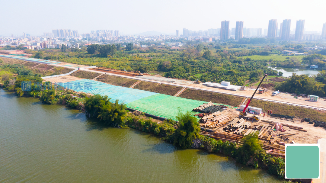 鵝城大橋新進展棧橋直抵東江江心