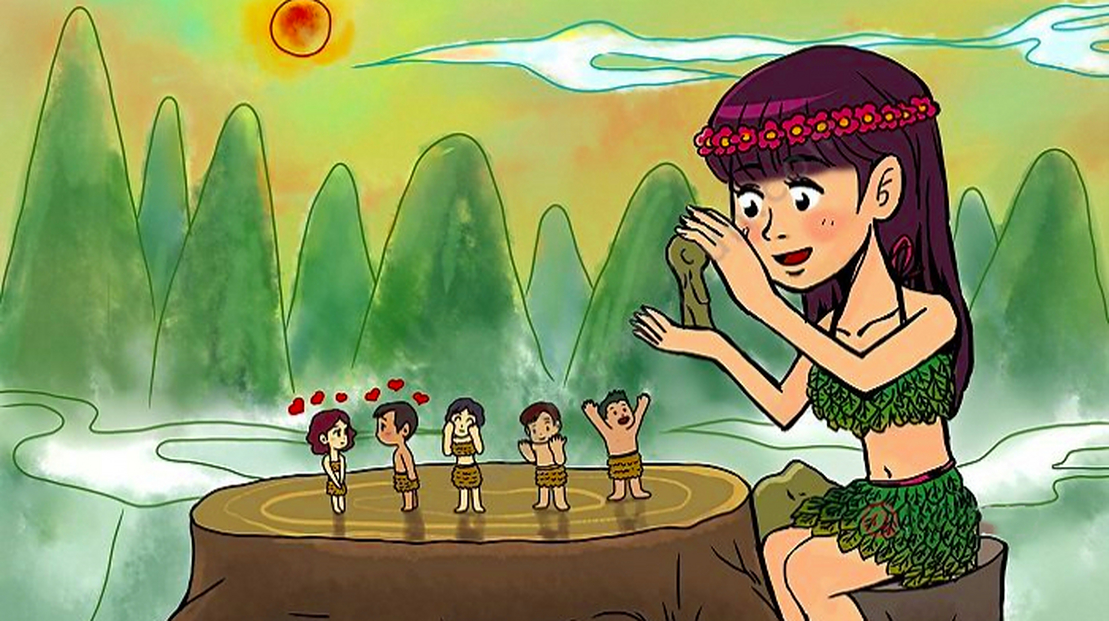 中国上古相传女娲以泥土仿照自己抟土造人,创造并构建人类社会