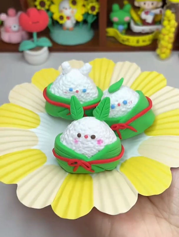 来做好玩的粘土粽子吧,普通粘土均可驾驭07-度小视