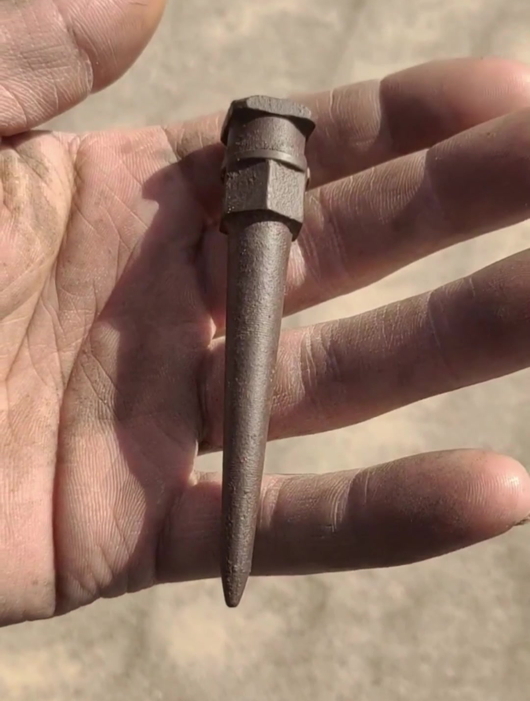 这就是传说中的镇魂钉?吓得我浑身发抖,直接把它扔到了垃圾箱