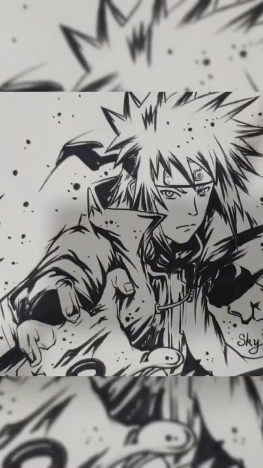 教你手绘动漫人物四代火影人物波风水门