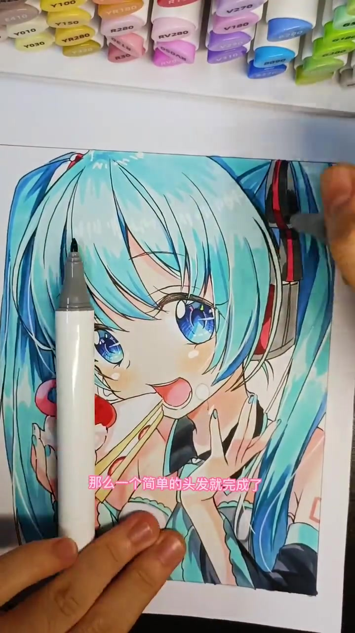 用硬头教你画头发硬头也能如此丝滑马克笔手绘