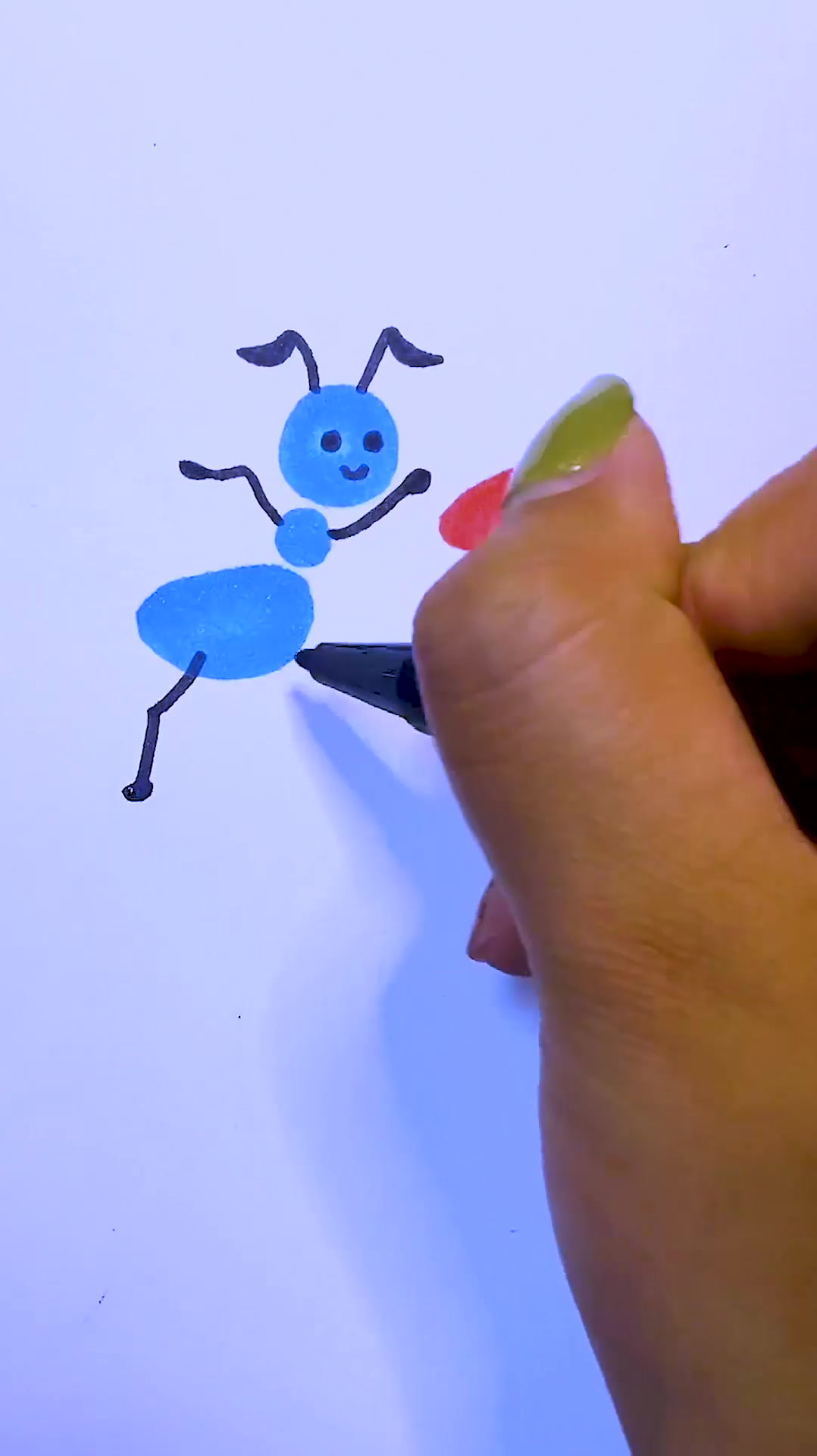 蚂蚁恰恰简笔画,一学就会的简笔画