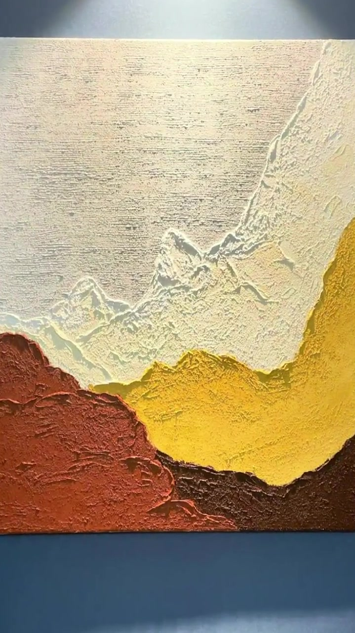 丙烯肌理装饰画,今天创作