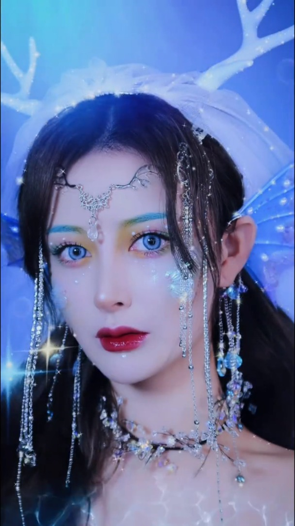 人鱼鲛泪妆原画作者dy汝汝同学人鱼公主的眼泪都会变成珍珠