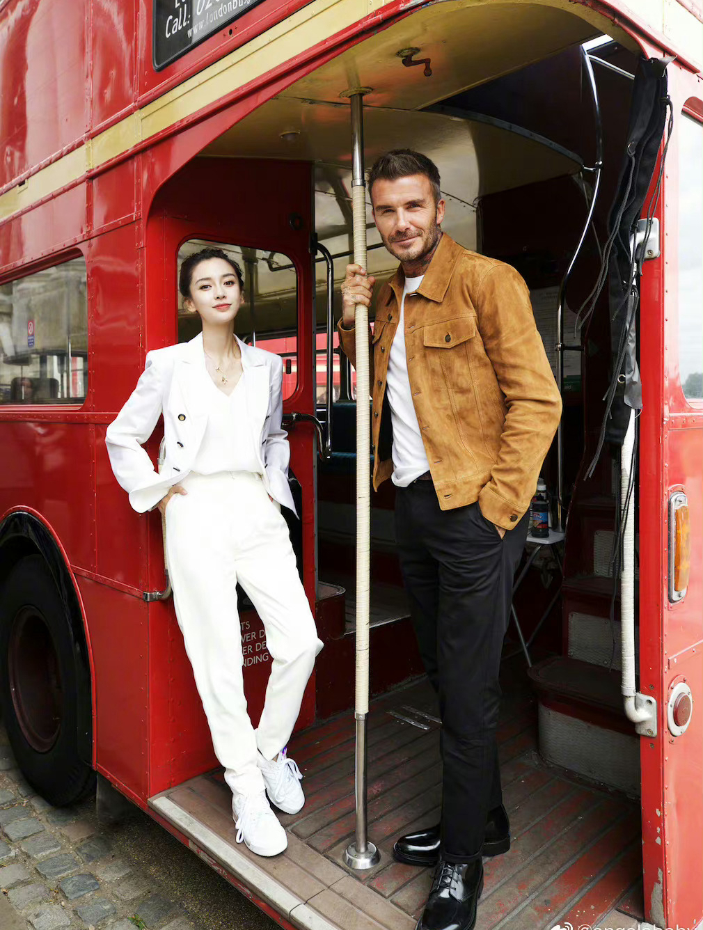 angelababy贝克汉姆同框拍广告