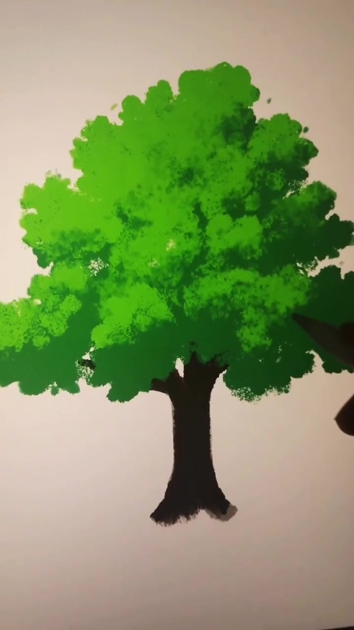 板绘插画绘画过程零基础新手画树的方法过程