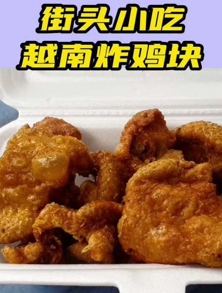 越南街头的炸鸡小吃,看着还挺好吃的 脆皮炸鸡 越南小吃-度小视
