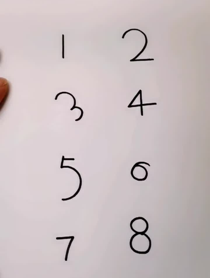 数字12345678画不同的画,一起来画吧简笔画简笔画教程-度小视