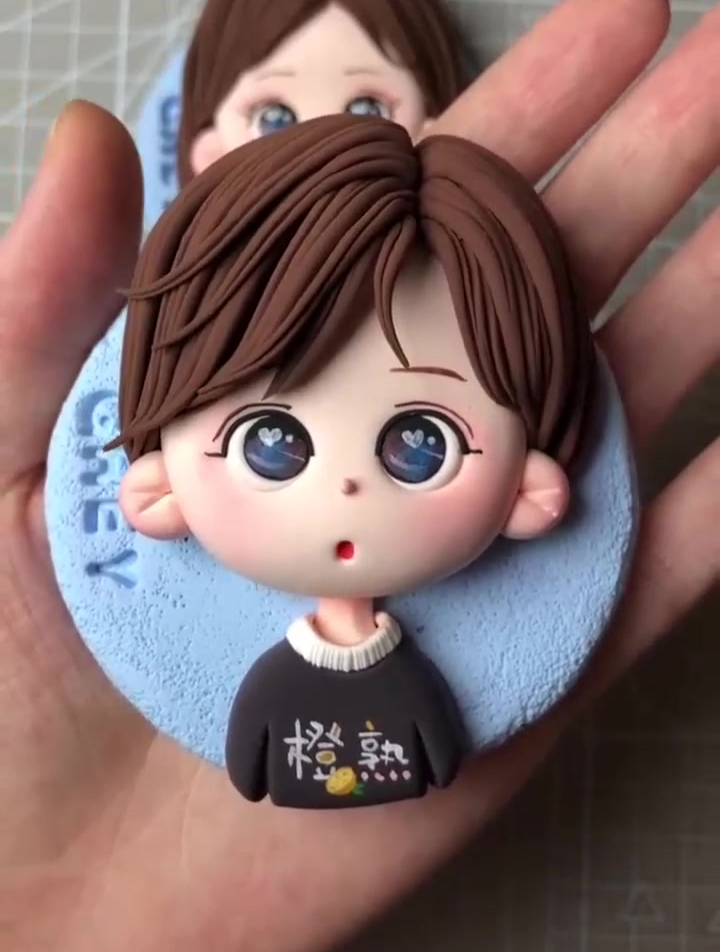 超轻粘土冰箱贴 橙熟柚稚 橙熟男孩喜欢的点赞收藏吧