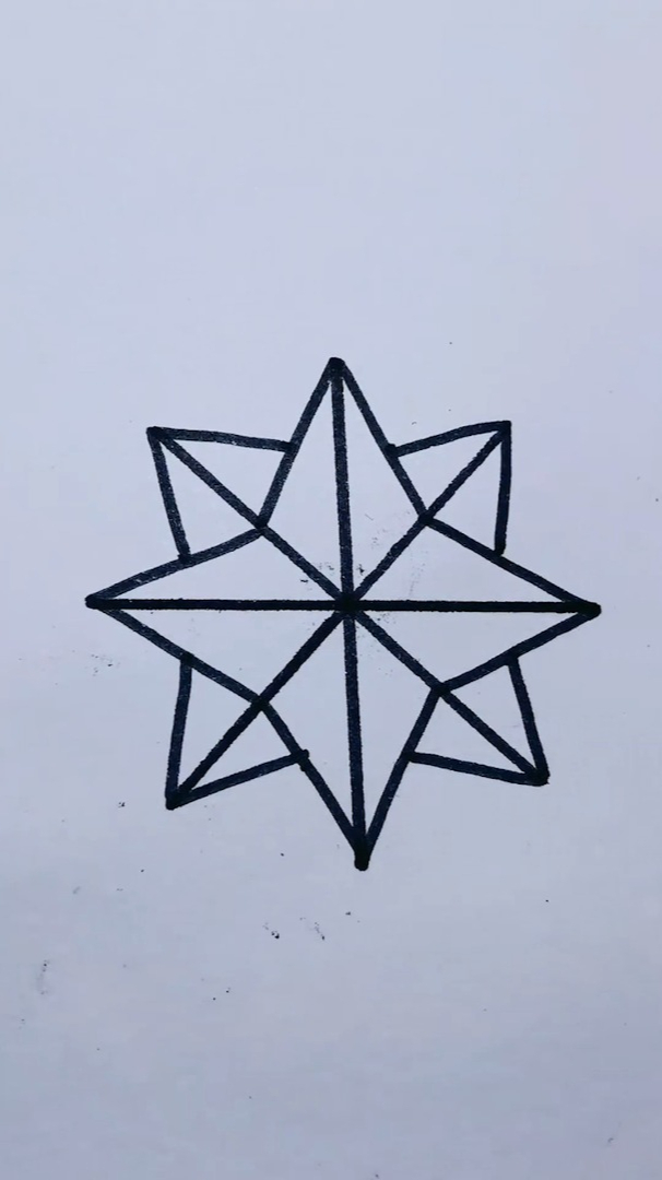 八角星的画法,太真实了?