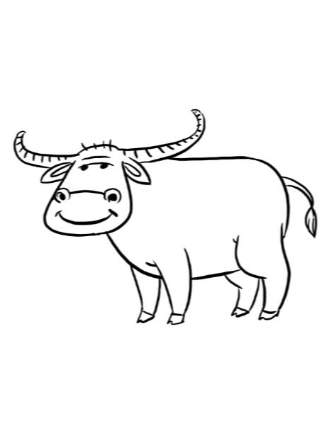 画水牛的简笔画图片