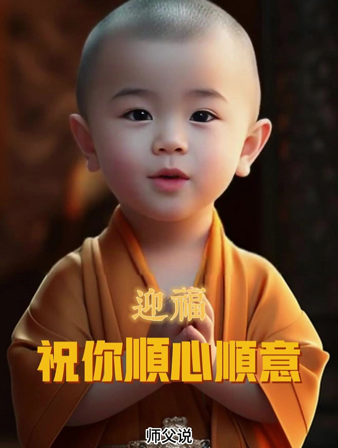 祝你百事从宽,愿你顺心顺意!祝福送给有缘人 小和尚