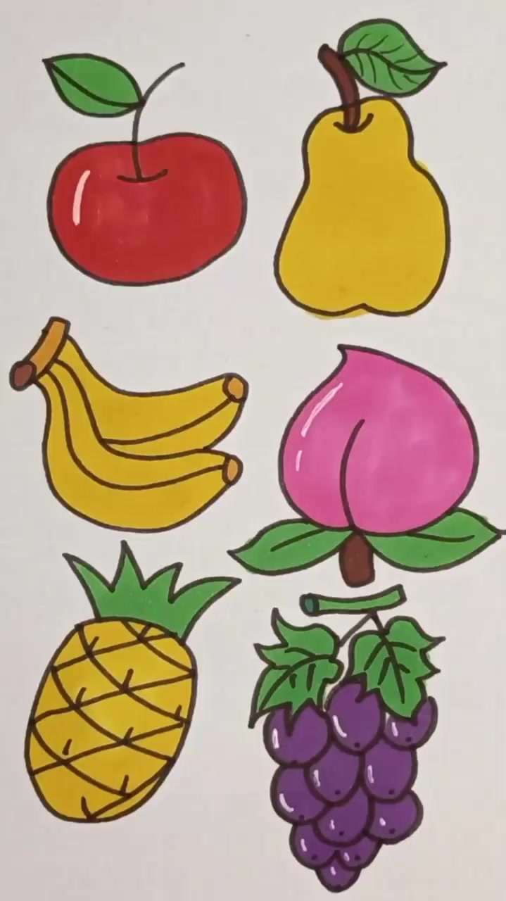 学水果英文简笔画