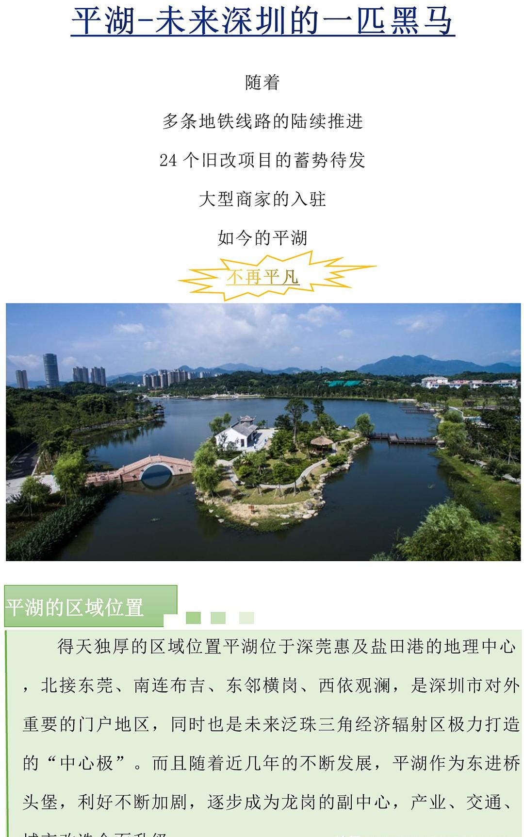 平湖金融基地辅城坳土地整备利益统筹项目