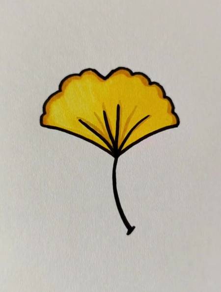 这样画银杏叶一学就会,这些简单易画的你喜欢吗?-度小视