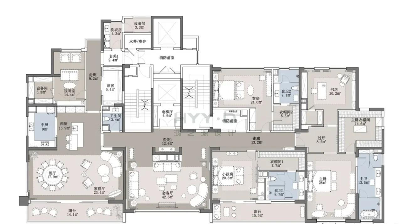 500平米超級大平層,感受總統套房的魅力