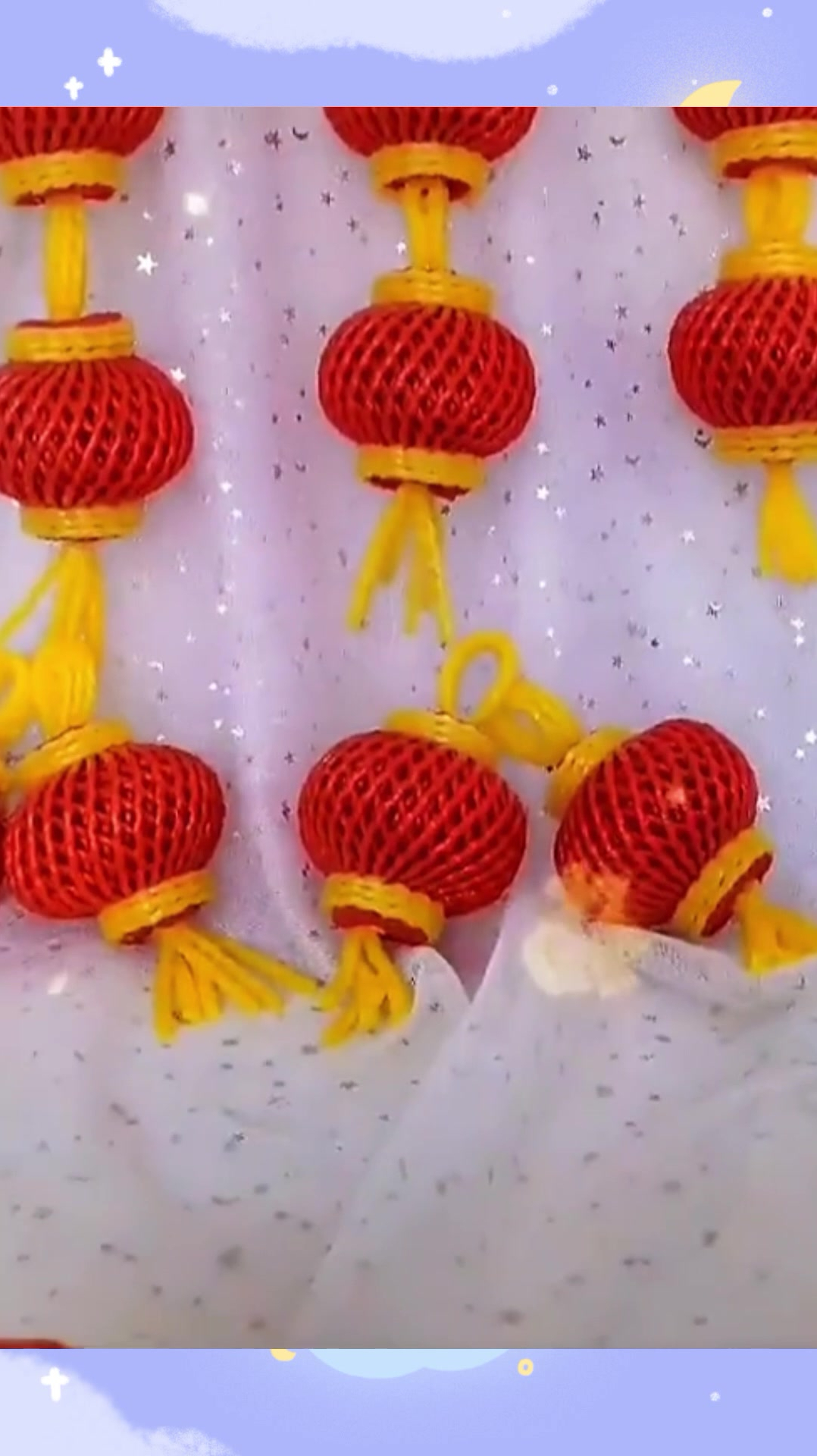 水果网套做灯笼自己动手做起来吧