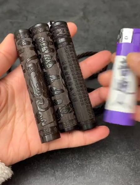 檀木火折子打火机创意个性潮充电防风电子点烟器含礼男定制-度小视