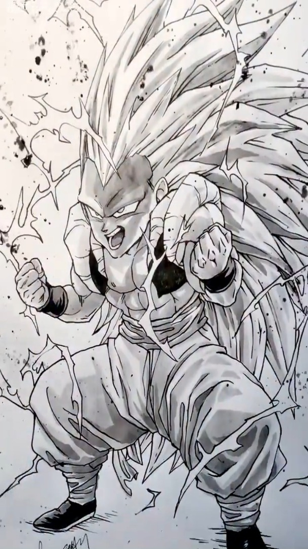 最浪熊孩子悟天克斯不打稿画画练习