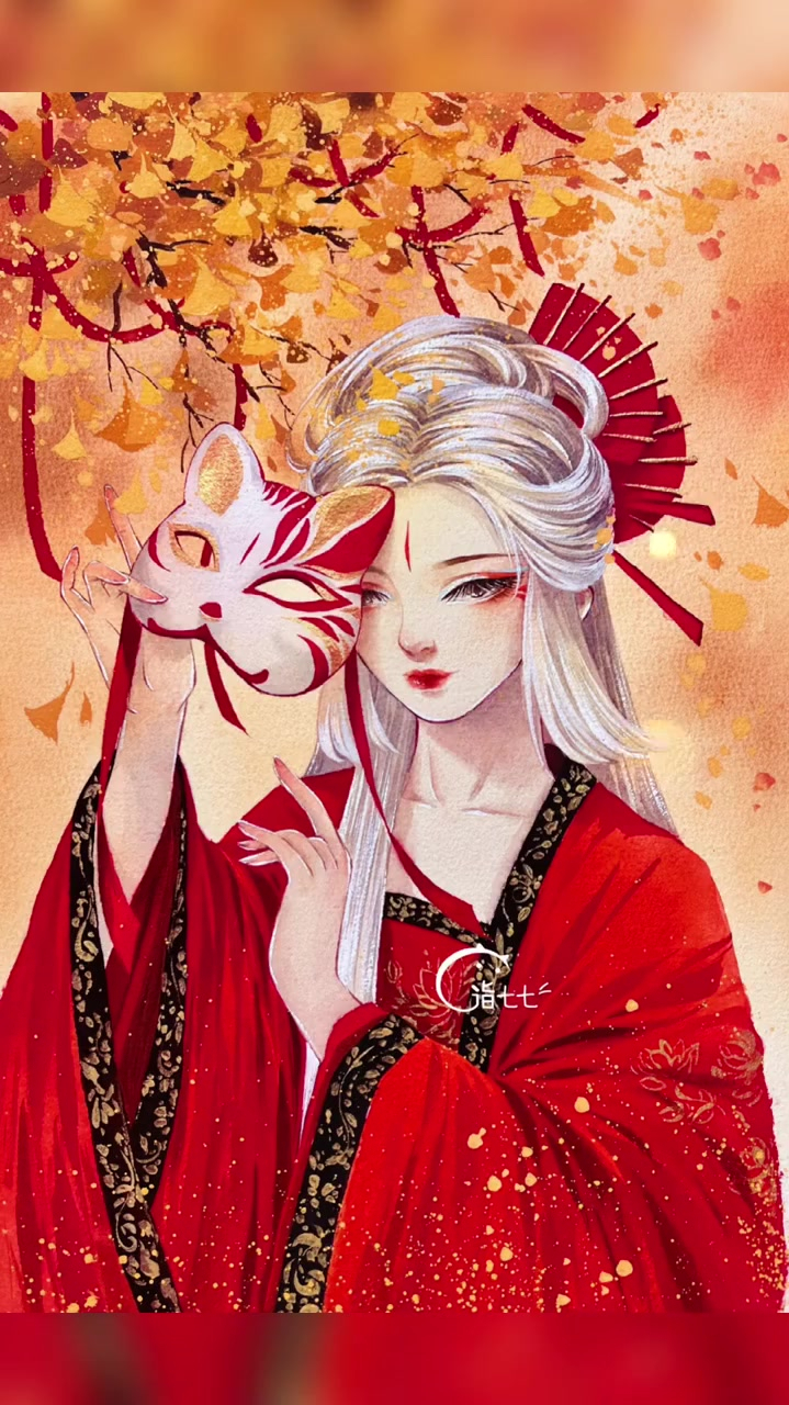 国风水彩人物红妆,绘画日常-度小视