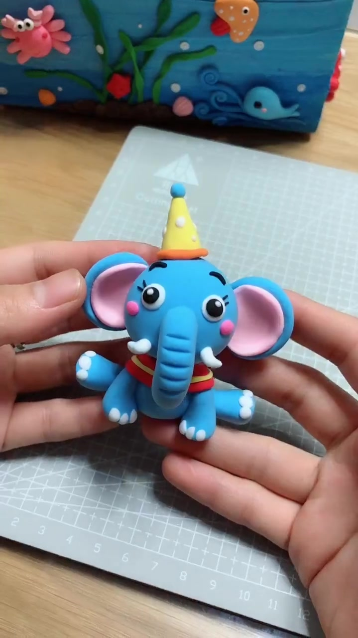 可爱的大象,粘土教程
